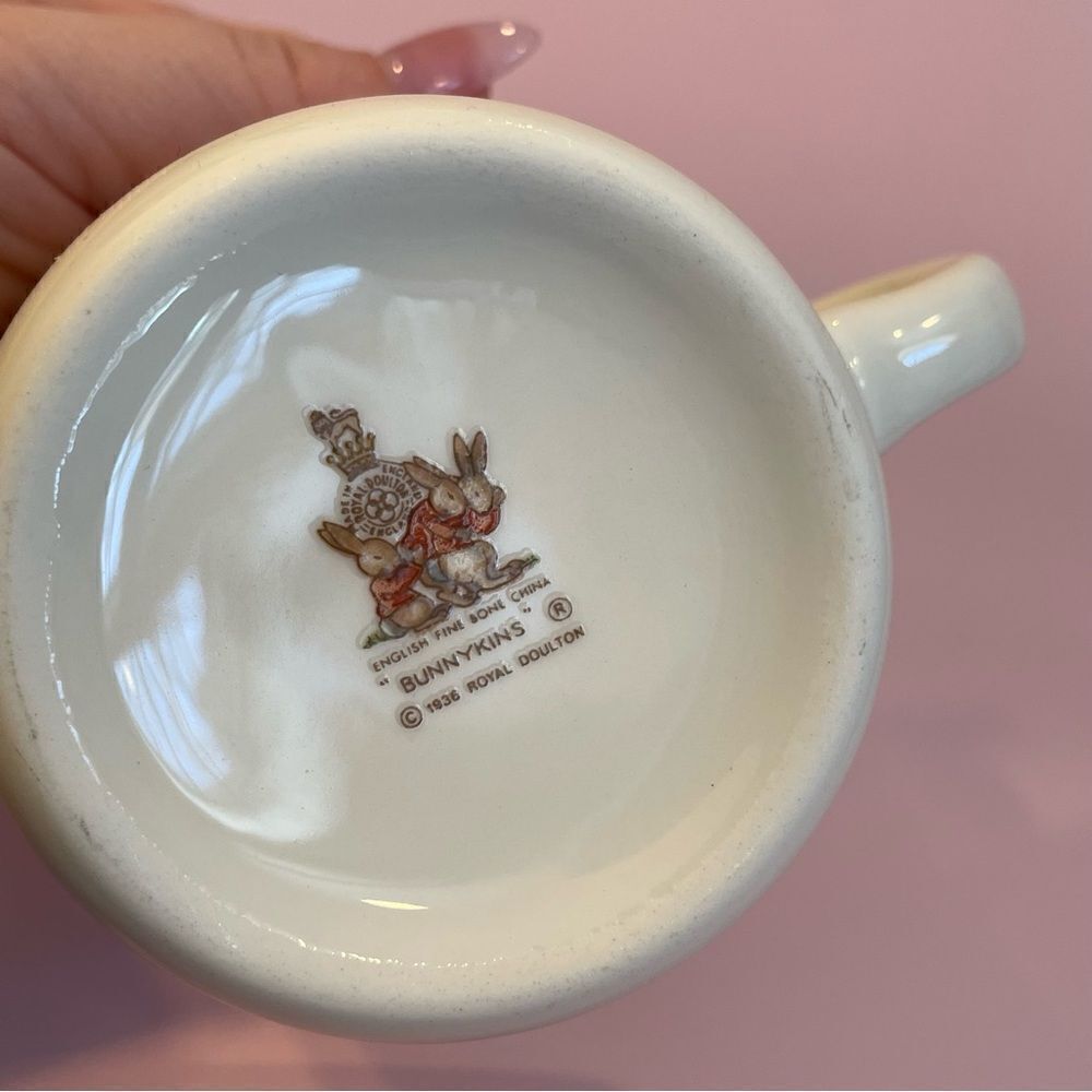 Royal Doulton Bunnykins Infant Set 2 Pieces Cereal Bowl and Mug 1994 China set - Picture 10 of 14